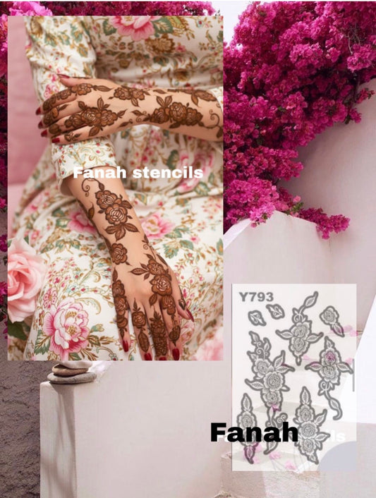 Fanah Henna Stencil Fh-313 (single hand)