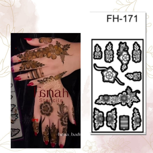 Fanah Henna Stencil FH-171 (pair)