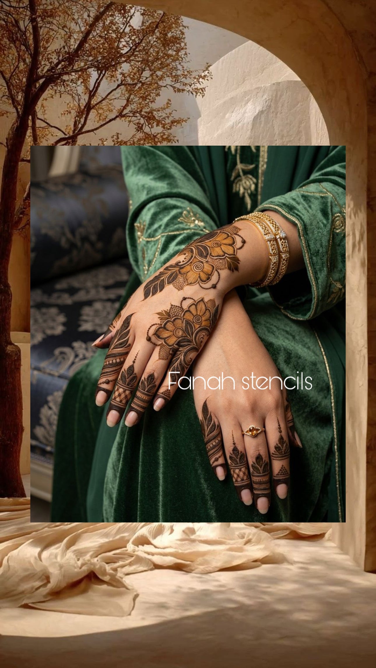 Naqsh fanah stencils Fh-334 ( single hand)