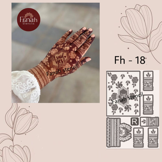 Fanah Henna Stencil FH-18
