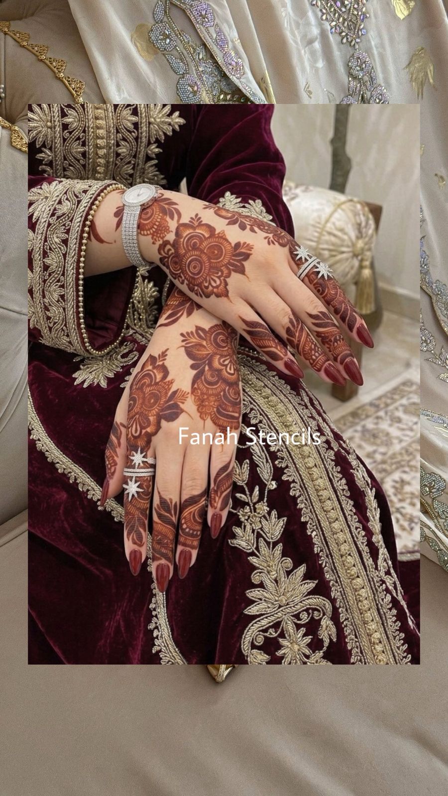 Naqsh fanah stencils FH-332 (single hand)