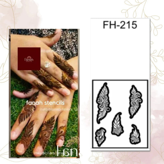 Fanah Henna Stencil Fh-215 (single hand)