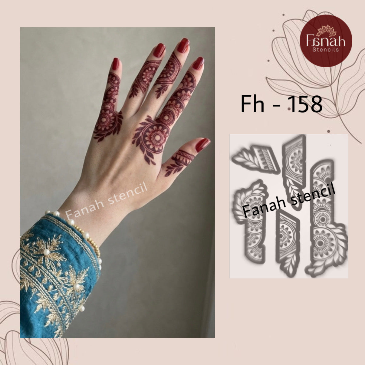 Fanah Henna Stencil FH-158