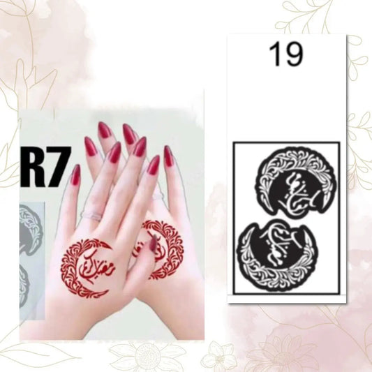 Fanah Henna Stencil K-19 Fanahstencils