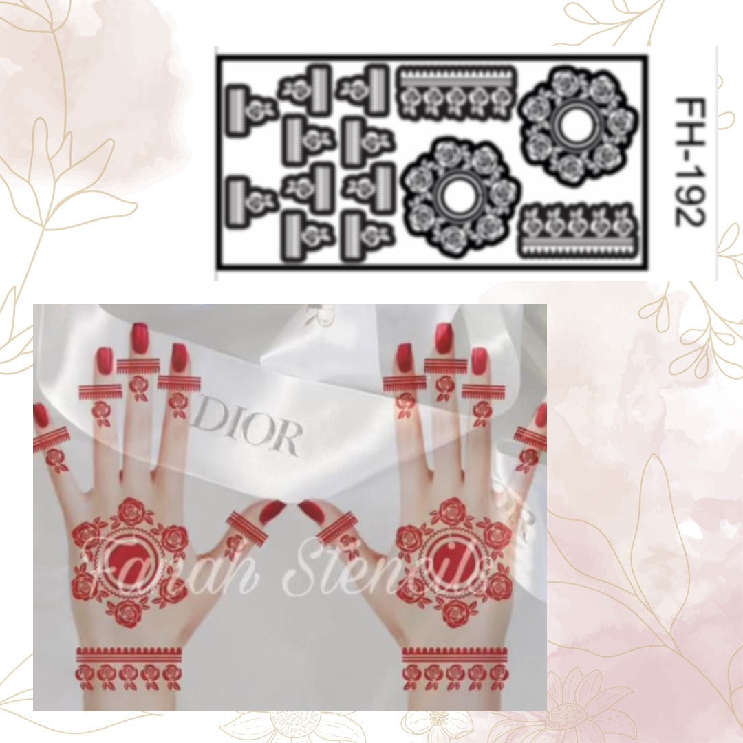 Fanah Henna Stencil FH-192 (Pair)