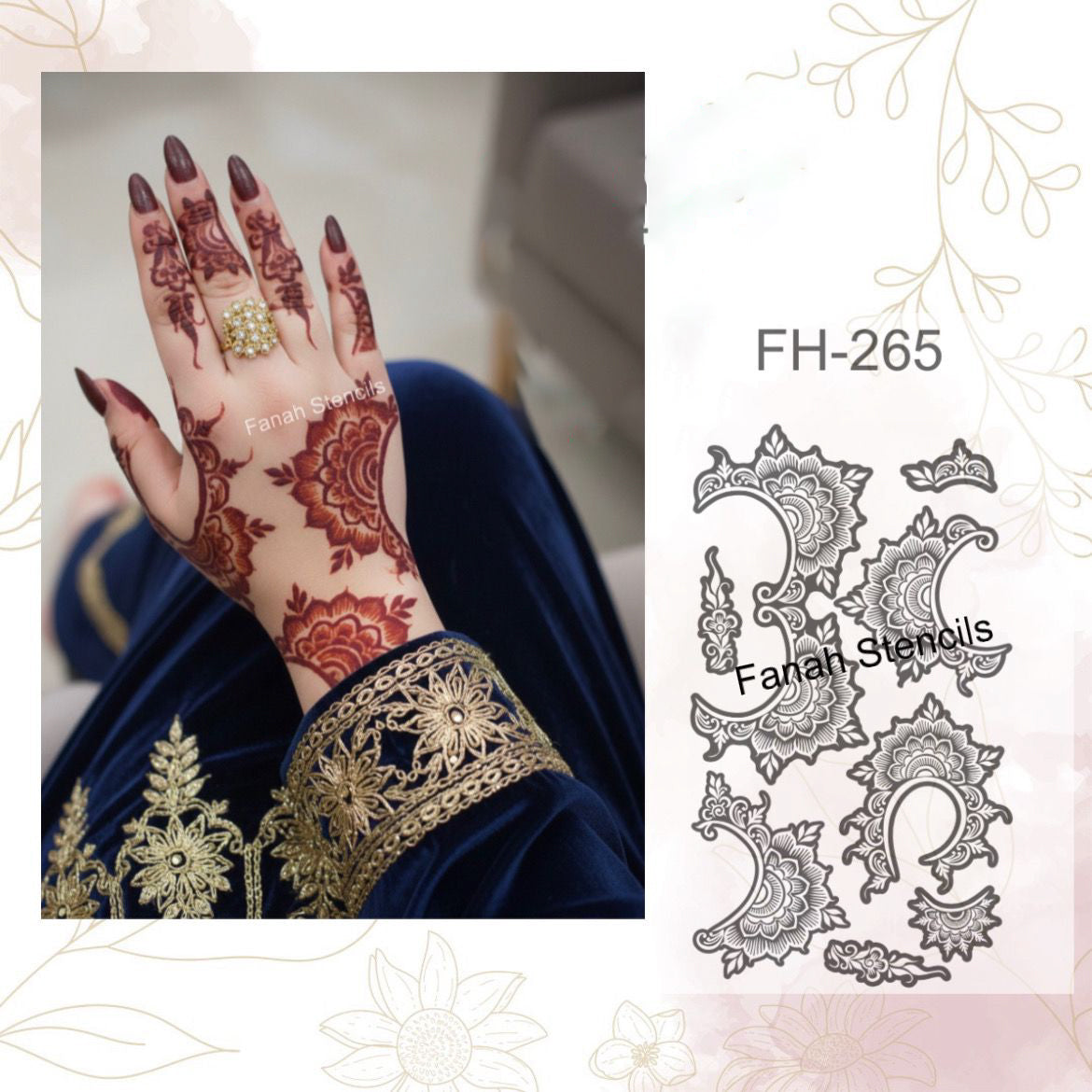 Fanah Henna Stencil Fh-265