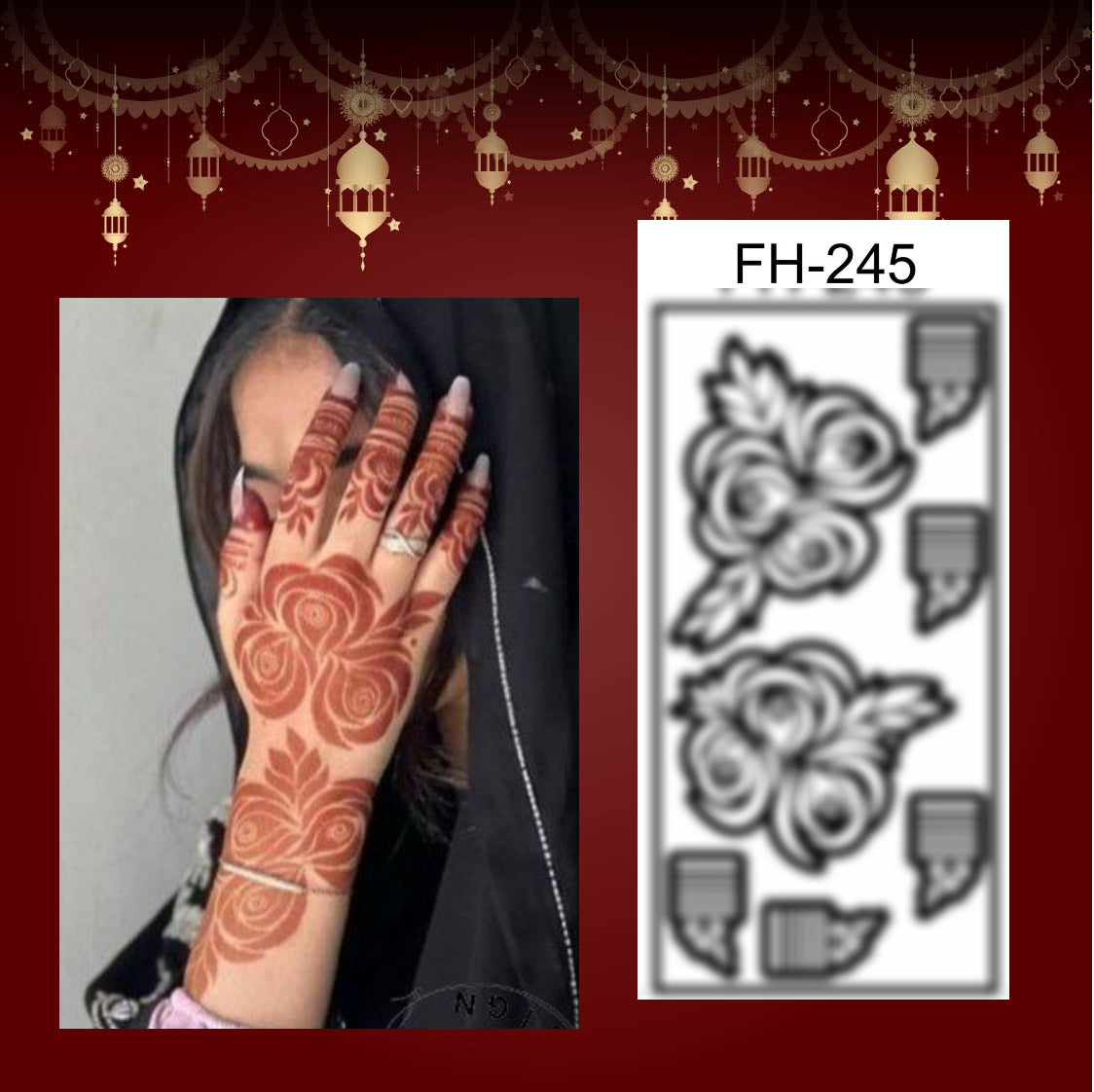Fanah Henna Stencil FH-245