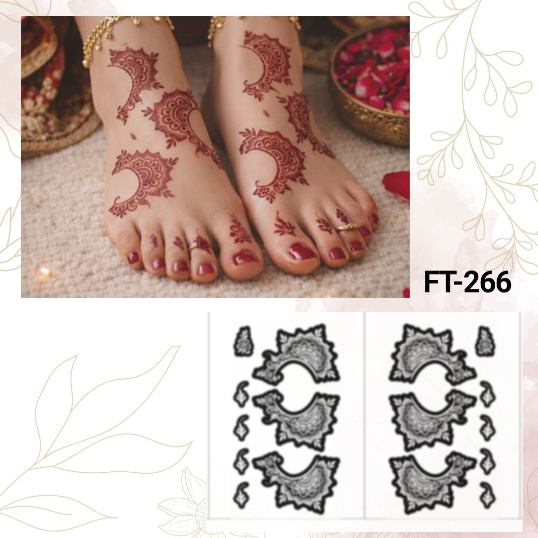 Fanah Henna Stencil FT-266 (Pair)